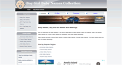 Desktop Screenshot of boygirlnames.com